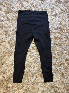 Athleta Black High-Rise Performance Leggings with Side Pockets